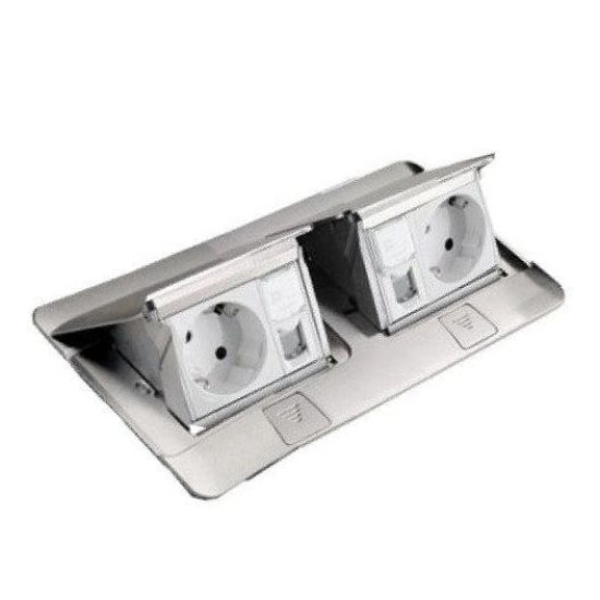 Лючок із висувним блоком Legrand 54012 6М (алюміній)
