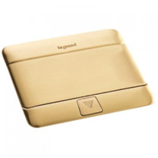 Лючок із висувним блоком розеток Legrand 54015 3М (латунь)