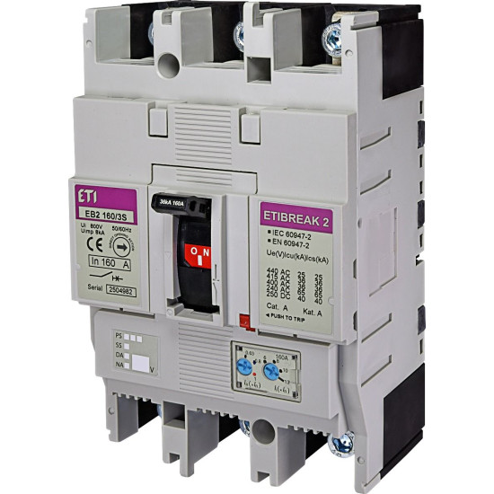 Автоматичний вимикач ETI 004671072 EB2 250/3L 200А 3р (25кА)