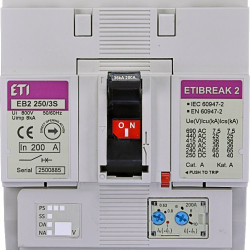 Автоматичний вимикач ETI 004671082 EB2 250/3S 200А 3р (36кА)