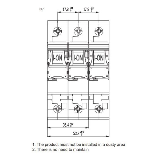 Автоматичний вимикач ETI 002145504 ETIMAT 6 3p C 1A (6kA)