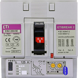 Автоматичний вимикач ETI 004671302 EB2 250/3E 125А 3р (70кА)