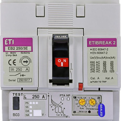 Автоматичний вимикач ETI 004671303 EB2 250/3E 160А 3р (70кА)