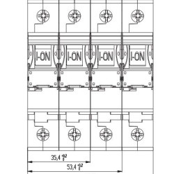 Автоматичний вимикач ETI 002165501 ETIMAT 6 3p+N D 0.5А (6 kA)