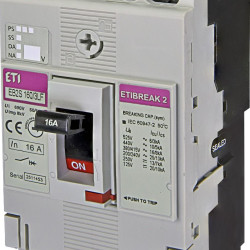 Автоматичний вимикач ETI 004671801 EB2S 160/3LF 16А 3P (16kA фіксовані налаштування)