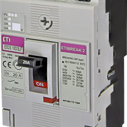 Автоматичний вимикач ETI 004671802 EB2S 160/3LF 20А 3P (16kA фіксовані налаштування)