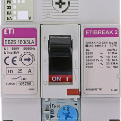 Автоматичний вимикач ETI 004671882 EB2S 160/3LA 80А 3P (16kA регульований)