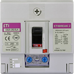 Автоматичний вимикач ETI 004671907 EB2S 250/3SA 200A (25kA (0.63-1)In/(6-13)In) 3P