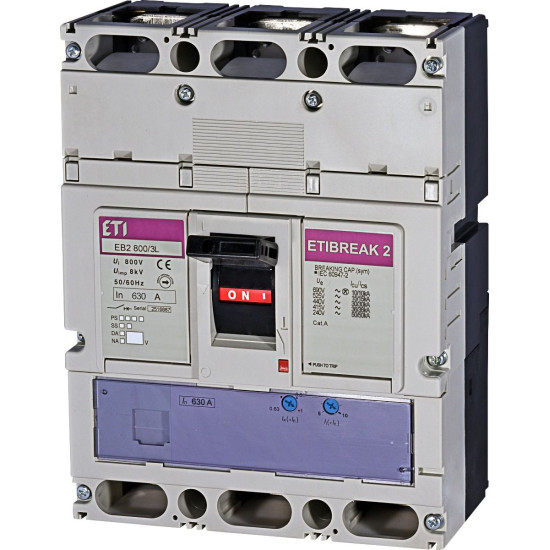 Автоматичний вимикач ETI 004672150 EB2 800/3L 630A 3p (36kA)