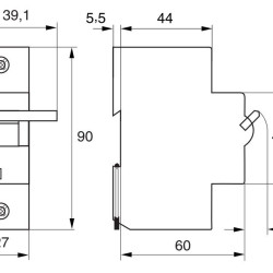 Незалежний розчіплювач ETI 002159320 DA ETIMAT AC 80/125 (12-60V AC/DC)