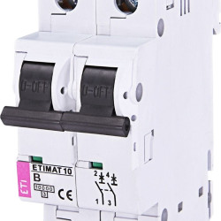 Автоматичний вимикач ETI 002123716 ETIMAT 10 2p B 16А (10 kA)