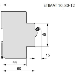 Автоматичний вимикач ETI 002125732 ETIMAT 10 3p B 100А (20kA)