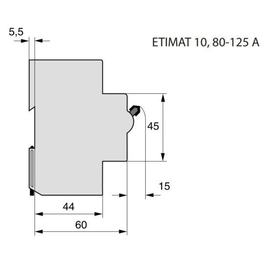 Автоматичний вимикач ETI 002125733 ETIMAT 10 3p B 125А (15kA)