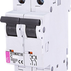 Автоматичний вимикач ETI 002133722 ETIMAT 10 2p C 63А (6 kA)