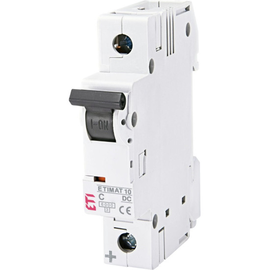 Автоматичний вимикач ETI 002137701 ETIMAT 10 DC 1p C 0.5A (6kA)