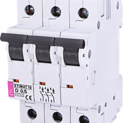 Автоматичний вимикач ETI 002155710 ETIMAT 10 3p D 4А (10 kA)