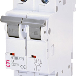 Автоматичний вимикач ETI 002163507 ETIMAT 6 2p D 1.6A (6kA)