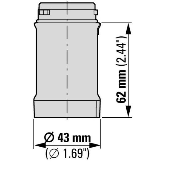 Зелений модуль сигнальної колони Eaton SL4-L24-G-LED 24В Ø40мм