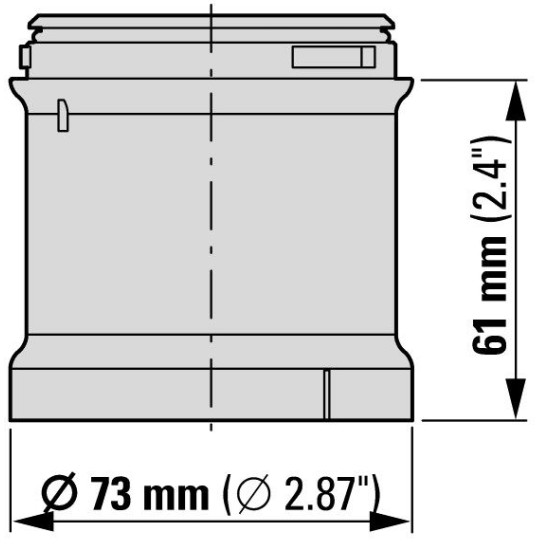 Жовтий проблисковий модуль сигнальної колони Eaton SL7-BL24-Y 24В Ø70мм