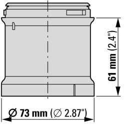 Зелений модуль сигнальної колони Eaton SL7-L230-G 230В Ø70мм