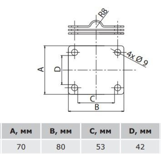 З'єднувач DKC NG3116CUZC для стрижня Ø16-20мм та струмопровідної стрічки до 40мм