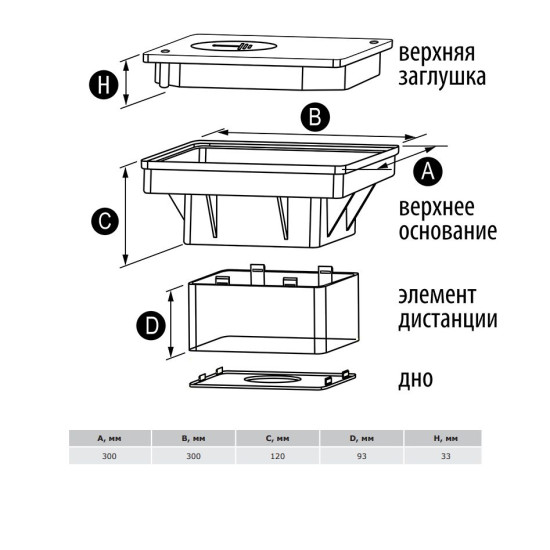 Пластиковий корпус для контрольного з'єднання в ґрунті DKC NA1601