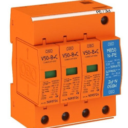 Обмежувач перенапруг OBO Bettermann (5093654) Тип I+II V50-B+C 3+NPE