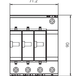 Обмежувач перенапруг OBO Bettermann (5093654) Тип I+II V50-B+C 3+NPE