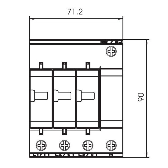 Обмежувач перенапруг OBO Bettermann (5093654) Тип I+II V50-B+C 3+NPE