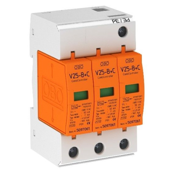 Обмежувач перенапруг OBO Bettermann (5094437) Тип I+II V25-B+C 3-385
