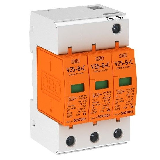 Обмежувач перенапруг OBO Bettermann (5094423) Тип I+II V25-B+C 3-280