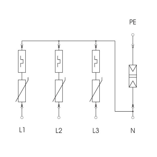 Обмежувач перенапруг OBO Bettermann (5094463) Тип I+II V25-B+C 3+NPE
