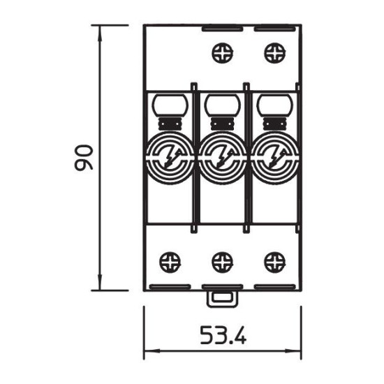 Обмежувач перенапруг OBO Bettermann (5093511) Тип I+II V50-3-280