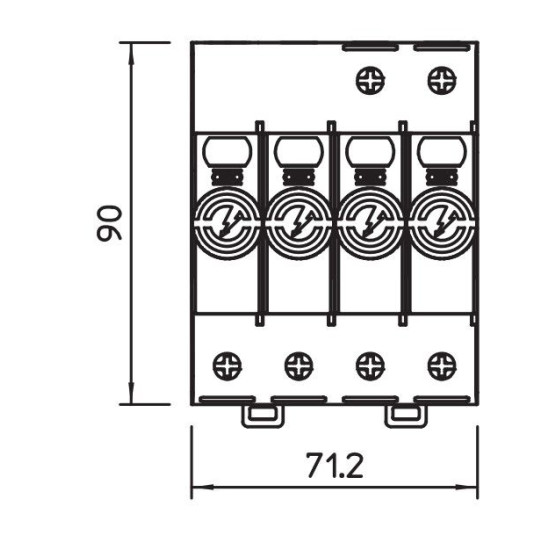 Обмежувач перенапруг OBO Bettermann (5093526) Тип I+II V50-3+NPE-280