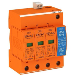 Обмежувач перенапруг OBO Bettermann (5093662) Тип I+II V50-B+C 3+NPE+FS