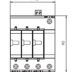 Обмежувач перенапруг OBO Bettermann (5093662) Тип I+II V50-B+C 3+NPE+FS