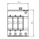 Обмежувач перенапруг OBO Bettermann (5093662) Тип I+II V50-B+C 3+NPE+FS