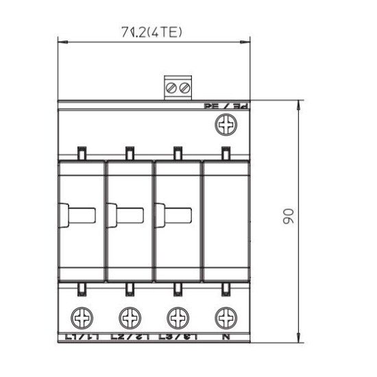 Обмежувач перенапруг OBO Bettermann (5094510) Тип I+II V25-B+C 3+NPE-FS