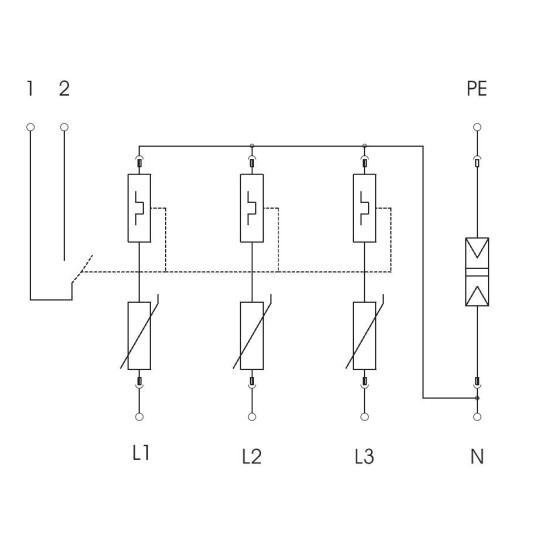 Обмежувач перенапруг OBO Bettermann (5094510) Тип I+II V25-B+C 3+NPE-FS