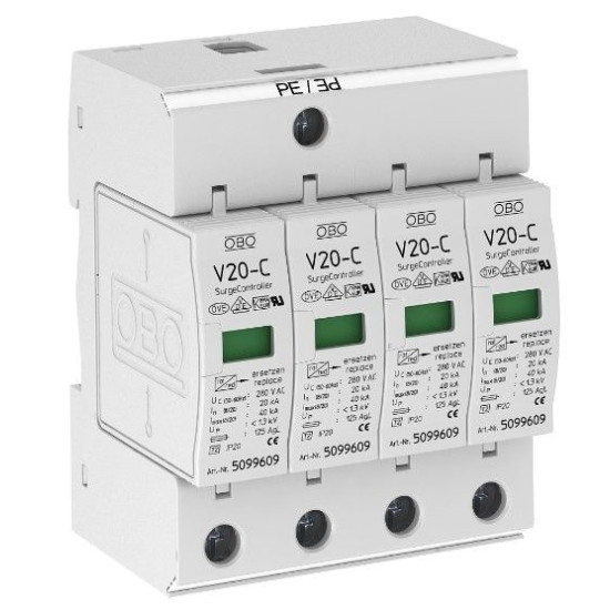 Обмежувач перенапруг OBO Bettermann (5094627) Тип II V20-C 4-280