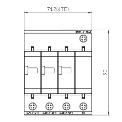 Обмежувач перенапруг OBO Bettermann (5094668) Тип II V20-C 3+NPE-385