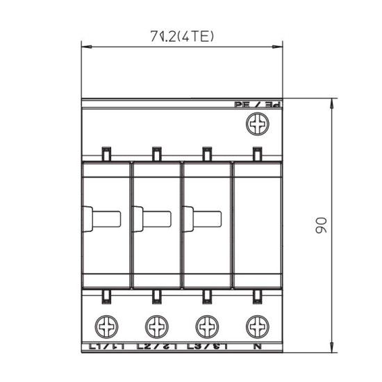 Обмежувач перенапруг OBO Bettermann (5094668) Тип II V20-C 3+NPE-385
