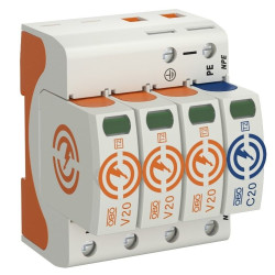 Обмежувач перенапруг OBO Bettermann (5095253) Тип II V20-3+NPE-280