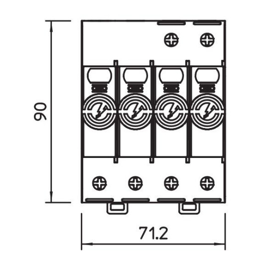 Обмежувач перенапруг OBO Bettermann (5095253) Тип II V20-3+NPE-280
