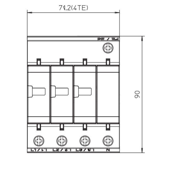 Обмежувач перенапруг OBO Bettermann (5094920) Тип II V10-C 3+NPE