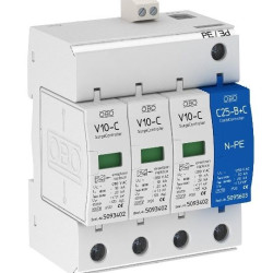 Обмежувач перенапруг OBO Bettermann (5094931) Тип II V10-C 3+NPE+FS