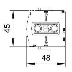 Змінна вставка OBO Bettermann (5097053) V25-B+C 0-280