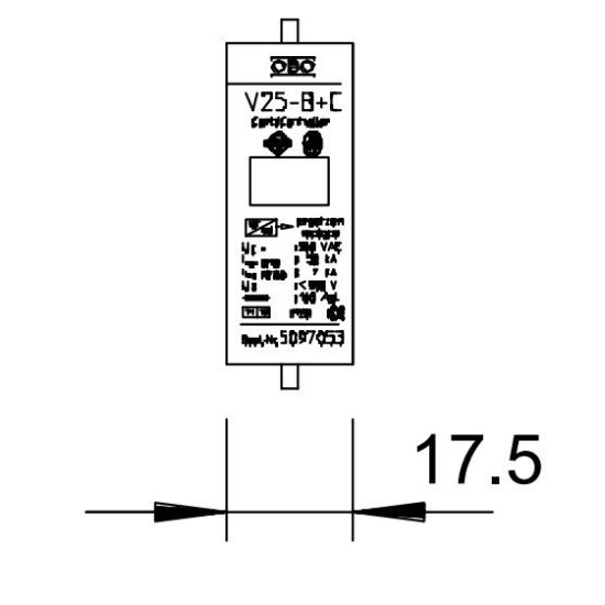 Змінна вставка OBO Bettermann (5097053) V25-B+C 0-280