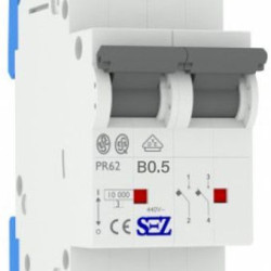 Двополюсний автомат SEZ 62 B 0,5А 2P (PR62B0,5А)