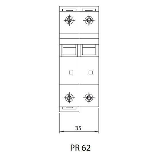 Двополюсний автомат SEZ 62 B 4А 2P (PR62B4А)